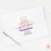 Logo heropening schoonheidssalon licht witte paste ronde sticker (Envelop)