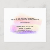 Logo het heropenen van witte pastels interieurontw flyer (Achterkant)