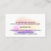 Logo het heropenen van witte pastels interieurontw visitekaartje (Achterkant)