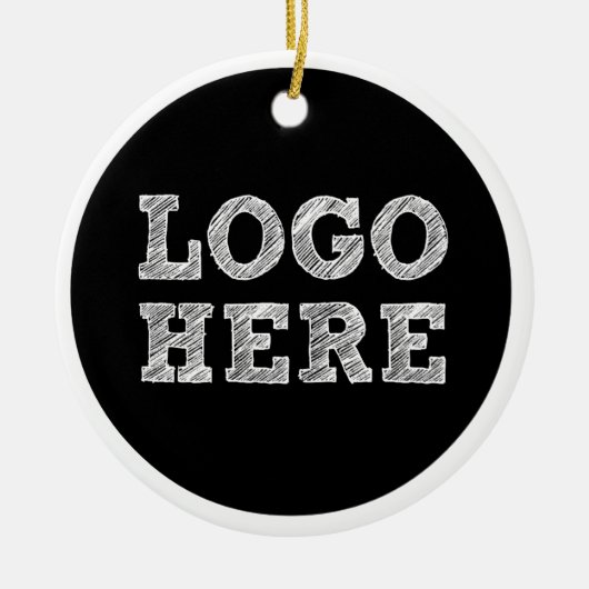 Logo Hier Keramisch Ornament (Voorkant)