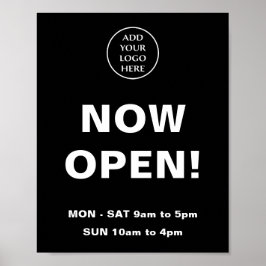 Logo Hier Open Store Hours Corporate Company Poster