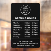 Logo hier openingstijden bedrijf bedrijfsbedrijf raamsticker (Vel 2)