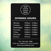 Logo hier openingstijden bedrijf bedrijfsbedrijf raamsticker (Vel 3)