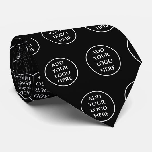 Logo hier professioneel bedrijf zakelijke ondernem stropdas (Opgerold)