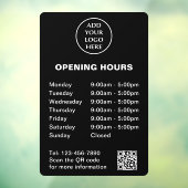 Logo hier Winkeluren Bedrijfs QR Code Company Raamsticker (Vel 3)