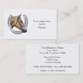 Logo hoefijzer voor landbouwers visitekaartje (Voorkant / Achterkant)