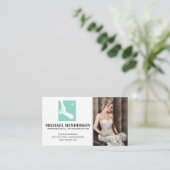 Logo holdingcamera | Model in huwelijksdress Visitekaartje (Staand voorkant)