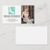 Logo holdingcamera | Model in huwelijksdress Visitekaartje (Voorkant / Achterkant)