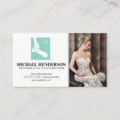 Logo holdingcamera | Model in huwelijksdress Visitekaartje (Voorkant)