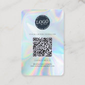 Logo Holografische QR Code Sociale Media Website Visitekaartje (Voorkant)