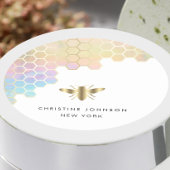 logo honingbijen ronde sticker