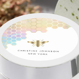 logo honingbijen ronde sticker