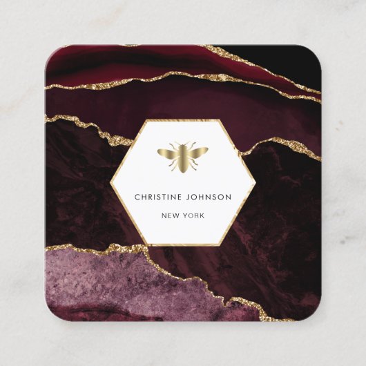 logo honingbijen vierkante visitekaartje (Voorkant)