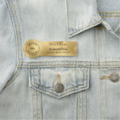 Logo Hotel Personeel Titel Metallic Gold Naamplaatje (In situ)