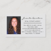 Logo House Real Estate Agent Professional Grey Visitekaartje (Achterkant)