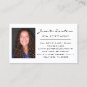 Logo House Real Estate Agent Professional White Visitekaartje (Achterkant)