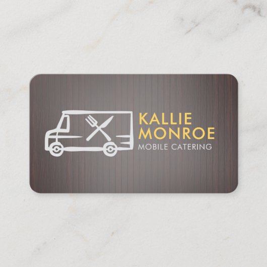 Logo Hout Visitekaartjes voor voedselbevoorrading (Voorkant)