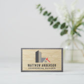 Logo | Houtkorrels | Staal Visitekaartje (Staand voorkant)