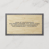 Logo | Houtkorrels | Staal Visitekaartje (Achterkant)