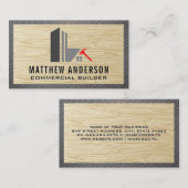 Logo | Houtkorrels | Staal Visitekaartje (Voorkant / Achterkant)