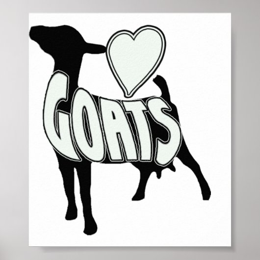 LOGO ICON POSTER HART LOVE GOATS (Voorkant)