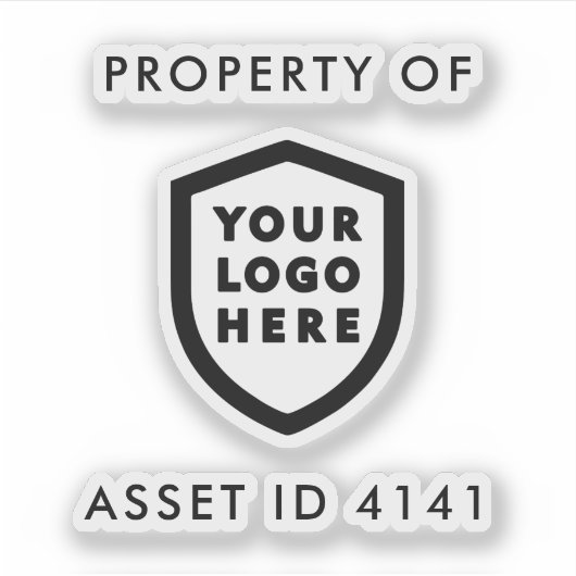 LOGO ID | Eigendom van het bedrijf Sticker (Voorkant)