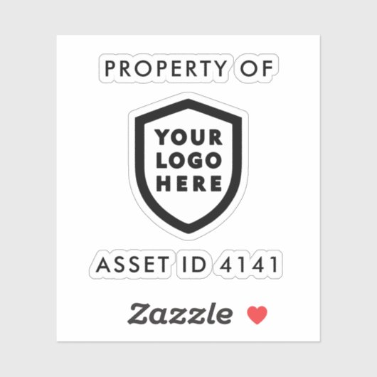 LOGO ID | Eigendom van het bedrijf Sticker (Vel)