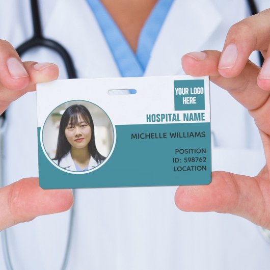 Logo-ID voor aangepaste personeelsfoto Badge