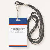 Logo-ID werknemer Aangepaste naam Badge (Achterkant met draagriem)