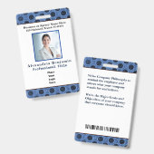 Logo-ID Werknemer Fotobalk Code Aangepast Badge (Voor- en achterkant)