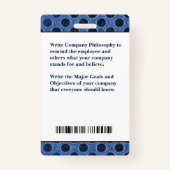 Logo-ID Werknemer Fotobalk Code Aangepast Badge (Achterkant)
