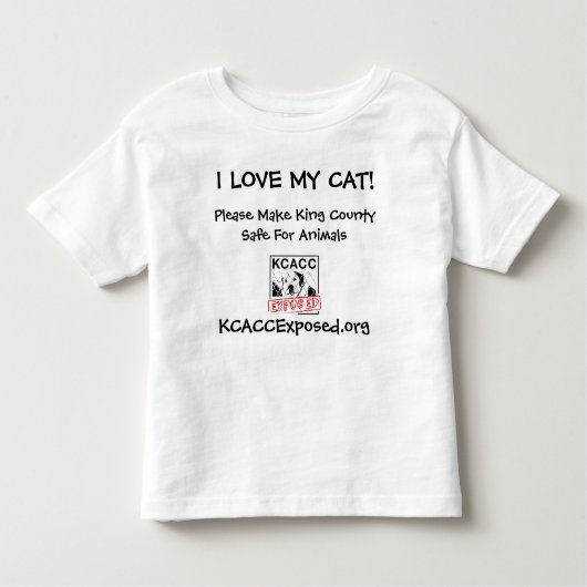 logo, ik hou van MIJN KAT!, KCACCExposed.org, alsj Kinder Shirts (Voorkant)