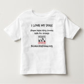 logo, ik hou van m'n hond, KCACCExposed.org, alsje Kinder Shirts (Voorkant)