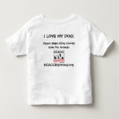 logo, ik hou van m'n hond, KCACCExposed.org, alsje Kinder Shirts (Achterkant)
