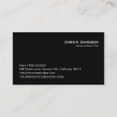 Logo in catering, sjabloon, houtwaren visitekaartje (Achterkant)