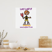 logo in uitvoering, LUCY LOST-IT, www.Lucylose-it. Poster (Keuken)