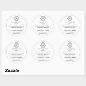 Logo Ingrediënten Product Professioneel Etiket (Vel)
