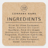 Logo ingrediëntenlijst Kraft look Product label (Voorkant)