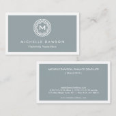 LOGO initiaal voor STUDENTEN/UNIVERSITEIT (grijs) Contactkaartje (Voorkant / Achterkant)