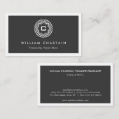 LOGO initiaal voor STUDENTEN/UNIVERSITEIT (zwart) Contactkaartje (Voorkant / Achterkant)