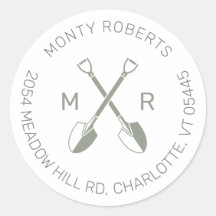 Logo Initialen Groen | Rond retouradreslabel