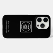Logo iPhone hoesje | Black Minimalist Business (Achterkant (horizontaal))