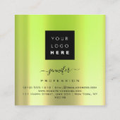 Logo Ips Green Paars Professional Makeup Artist Vierkante Visitekaartje (Achterkant)