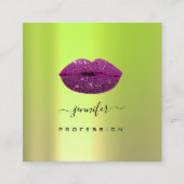 Logo Ips Greenery Violet Professional Makeup Vierkante Visitekaartje (Voorkant)