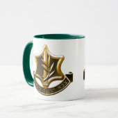 Logo Israëlische defensiemacht Mok (Voorkant links)