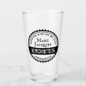  Logo Jouw naam Fles Pet Cirkel Retro Glas (Voorkant)