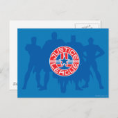 Logo Justice League en Solid Character Background Briefkaart (Voorkant / Achterkant)