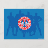 Logo Justice League en Solid Character Background Briefkaart (Voorkant)