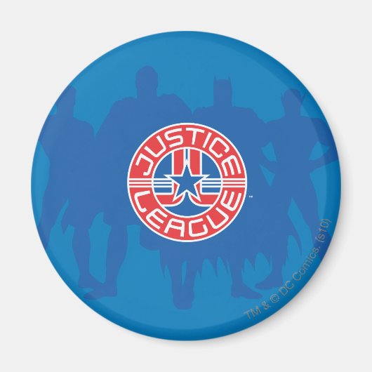 Logo Justice League en Solid Character Background Magneet (Voorkant)