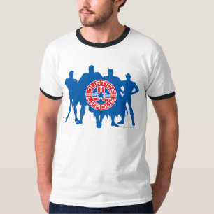Logo Justice League en Solid Character Background T-shirt